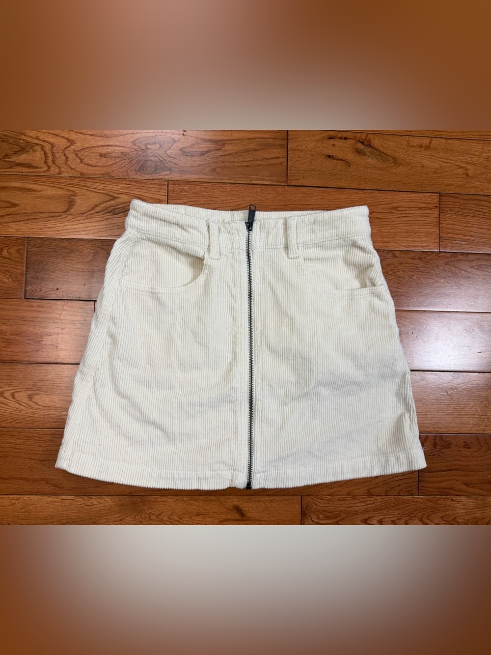 American Eagle Front Zip Corduroy Mini Skirt